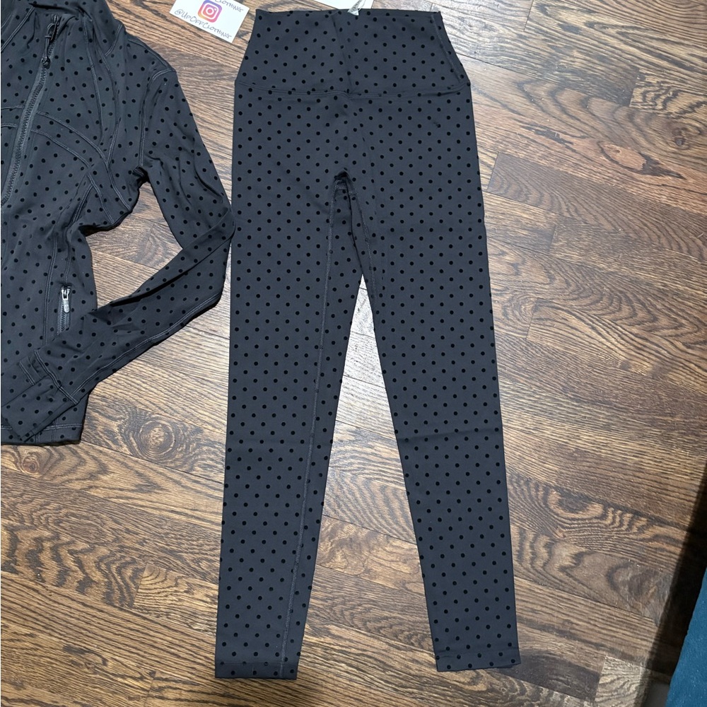 lululemon athletica Black Polka Dot Jacket & Leggings Set - Picture 7 of 12